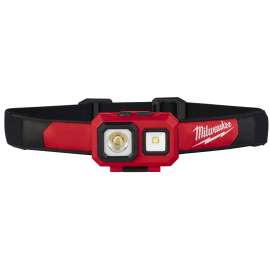 Milwaukee TRUEVIEW 2104 Headlamp, AAA Battery, LED Lamp, 450 Lumens, Flood, Spot Beam, 295 ft Beam Distance, Red