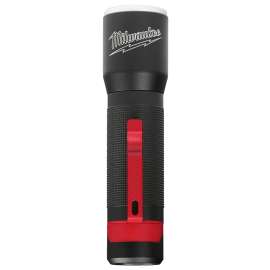 Milwaukee TRUEVIEW Series 2107 Focusing Flashlight, AAA Battery, LED Lamp, 325 Lumens Lumens, Flood, Spot Beam, Black