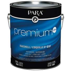 PARA Premium Zero 9990 9990-16 Interior Paint, Eggshell, White, 1 gal