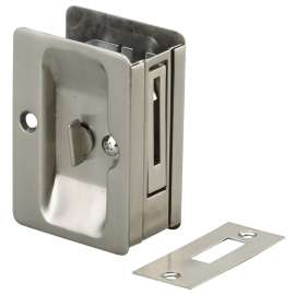 Onward 1701NBPSR Pocket Door Pull, 58 mm W, 82 mm H, Steel, Brushed Nickel