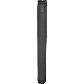 GENOVA 3403180 Pipe Nipple, 1/2 in MIP x MIP, 18 in L, Gray