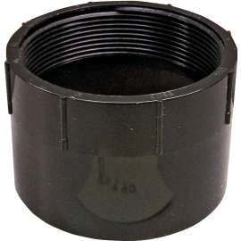 CANPLAS 102891BC Pipe Adapter, 1-1/2 in, FNPT x Hub, ABS, Black, SCH 40 Schedule