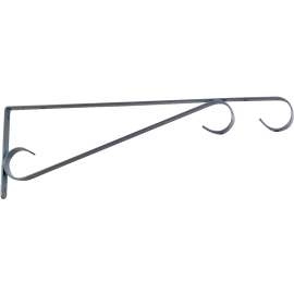 Landscapers Select GB0293L Hang Plant Bracket, 15-1/2 L, Steel, White, Wall Mount Mounting