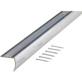 M-D 66035 Stair Edging, 36 in L, 1.28 in W, Aluminum