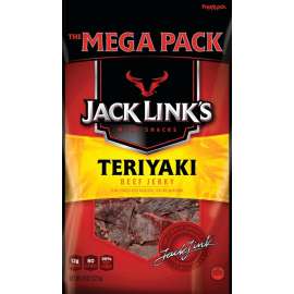 Jack Link's 10000008407 Beef Jerky, Teriyaki Flavor, 8 oz Mega