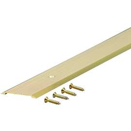 M-D 09563 Saddle Threshold, 36 in L, 1-3/4 in W, Aluminum, Bright Gold