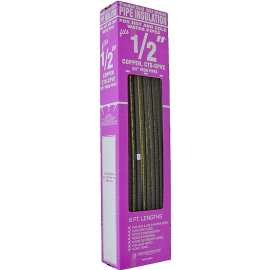 Tundra PR38058TW Pipe Insulation, 6 ft L, Polyolefin, Charcoal, 1/2 in Pipe