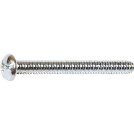 MIDWEST FASTENER 07667 Machine Screw, #8-32 Thread, Fine Thread, Round Head, Combo Drive, Steel, Zinc, 100 PK