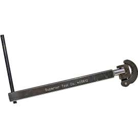 SUPERIOR TOOL 03812 Telescoping Basin Wrench, 17 in Drive, Steel
