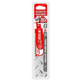 Diablo DS0408CF3C Reciprocating Saw Blade, 4 in L, 8 TPI, Carbide Cutting Edge
