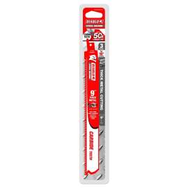 Diablo DS0908CF3C Reciprocating Saw Blade, 1 in W, 9 in L, 8 TPI, Carbide Cutting Edge