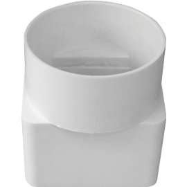 CANPLAS 414431BC Downspout Adapter, 2 x 3 in Connection, Hub, PVC, White