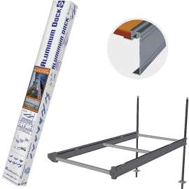 Multinautic 400 Series 21111 Boxed Dock, 45 x 22 x 48 in, Aluminum, White, Powder-Coated