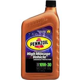 Pennzoil 550022812/160554 High-Mileage Motor Oil, 10W-30, 1 qt Bottle