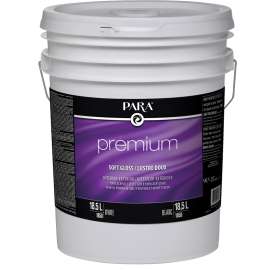 PARA Premium 1850-20 Interior/Exterior Paint, Soft Semi-Gloss, White, 5 gal Pail