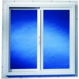 Duo-Corp 2020TMUT Utility Window, 23-1/2 in OAW, 23-1/2 in OAH, Vinyl Frame
