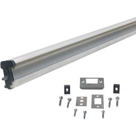 M-D 87791 Combination Astragal, 1-3/16 in W, 80 in L, Aluminum, White