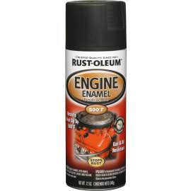 RUST-OLEUM AUTOMOTIVE 248936 Engine Enamel Spray Paint, Black, 12 oz, Aerosol Can