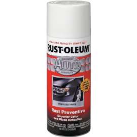 RUST-OLEUM 252468 Enamel Spray Paint, Gloss, White, 11 oz, Aerosol Can