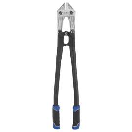 Vulcan JL-WD-0624 Bolt Cutter, 8 mm Cutting Capacity, Chrome-Molybdenum Steel Jaw, 24 in OAL, Black/Blue Handle