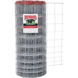 Red Brand 70207 Field Fence, 330 ft L, 47 in H, 12-1/2 Gauge, Steel, Galvanized
