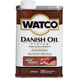 WATCO 65851 Danish Oil, Dark Walnut, Liquid, 1 pt, Can