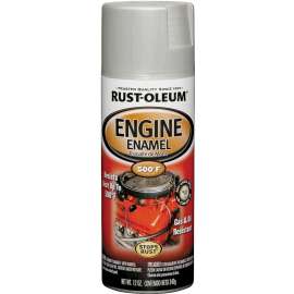RUST-OLEUM AUTOMOTIVE 248953 Engine Enamel Spray Paint, Cast Coat Aluminum, 11 oz, Aerosol Can