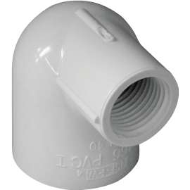 GENOVA 300 Series 34115 Reducing Elbow, 1 in Slip, 1/2 in FIP, 90 deg, White
