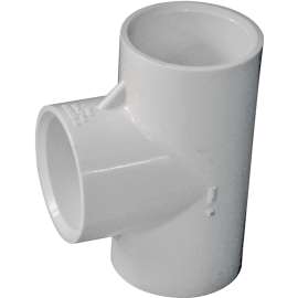 GENOVA 300 Series 31410CP Pipe Tee, 1 in Run, Slip Run Connection, 1 in Branch, Slip Joint Branch Connection