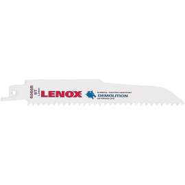 Lenox 205126066R Reciprocating Saw Blade, 7/8 in W, 6 in L, 6 TPI, Bi-Metal Cutting Edge