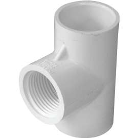 GENOVA 300 Series 31457 Pipe Tee, 3/4 in Run, Slip Run Connection, 3/4 in Branch, Slip Joint x FIP Branch Connection