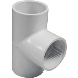 GENOVA 300 Series 31451 Pipe Tee, 1-1/2 in Run, Slip Run Connection, 1-1/2 in Branch, Slip Joint x FIP Branch Connection