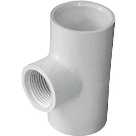 GENOVA 300 Series 31487 Pipe Reducing Tee, 1 x 3/4 in Run, Slip Run Connection, Slip Joint x FIP Branch Connection