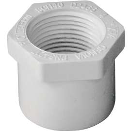 GENOVA 300 Series 34217 Pipe Reducing Bushing, 1 in Spigot x 3/4 in FIP, White