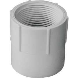 GENOVA 300 Series 30315 Pipe Adapter, 1-1/2 in Slip, 1-1/2 in FIP, White