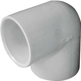 GENOVA 300 Series 30715 Pipe Elbow, 1-1/2 in Slip, 90 deg, White