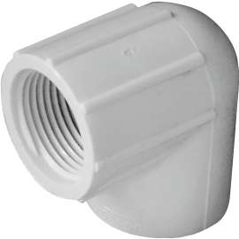 GENOVA 300 Series 33907 Elbow, 3/4 in Slip, 3/4 in FIP, 90 deg, White