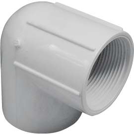 GENOVA 300 Series 33914 Elbow, 1-1/4 in Slip, 1-1/4 in FIP, 90 deg, White
