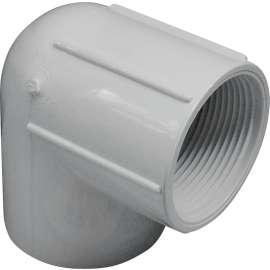 GENOVA 300 Series 33915 Elbow, 1-1/2 in Slip, 1-1/2 in FIP, 90 deg, White