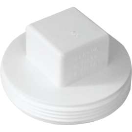 GENOVA 41840 Pipe Plug, 4 in MIP, White