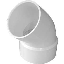 GENOVA 400 Series 42730 Street Pipe Elbow, 3 in Hub Spigot, 45 deg