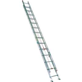 WERNER D1128-2 Extension Ladder, 27 ft H Reach, 200 lb, Aluminum