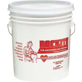 Rockite 10051 Expansion Cement, Powder, White, 1 hr Curing, 50 lb Pail