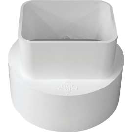 GENOVA 400 Series 45234 Downspout Adapter, 2 x 3 x 4 in, PVC