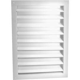 Master Flow DA2430W Dual Louver, 32-1/4 in L, 26-1/2 in W, Aluminum, White