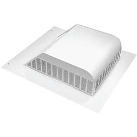 Master Flow SSB960AW Roof Louver, 18 in L, 20-1/2 in W, Aluminum, White