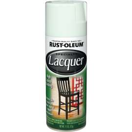RUST-OLEUM SPECIALTY 1904830 Lacquer Spray Paint, Gloss, Liquid, White, 11 oz, Aerosol Can