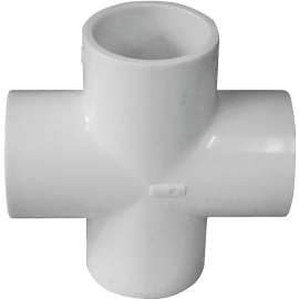 GENOVA 300 Series 34414 Pipe Cross, 1-1/4 in Slip Joint, 1-1/4 in Slip Joint, 1-1/4 in Slip Joint, 1-1/4 in Slip Joint