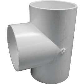 GENOVA 300 Series 31440 Pipe Tee, 4 in Run, Slip Run Connection, 4 in Branch, Slip Joint Branch Connection, White