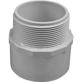 LASCO 436025BC Pipe Adapter, 2-1/2 in, Slip x MIP, PVC, SCH 40 Schedule